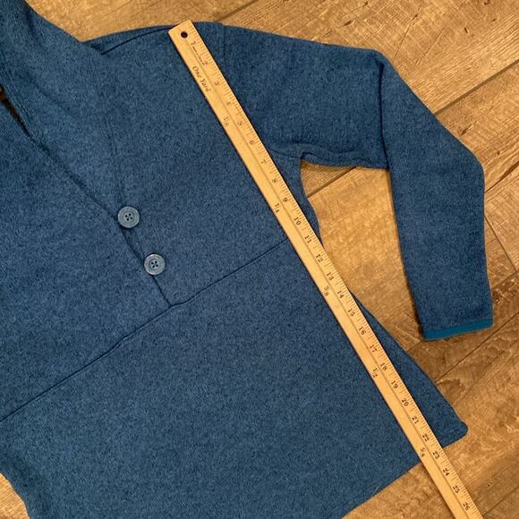 The North Face Women's Blue Fleece Cowl Neck Pullover Sweater Size L - Picture 4 of 7